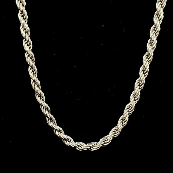 AGI ITALY Men's Rope Chain Real Solid 925 Sterling Silver Necklace 6mm 30" ITALY - Picture 3 of 15
